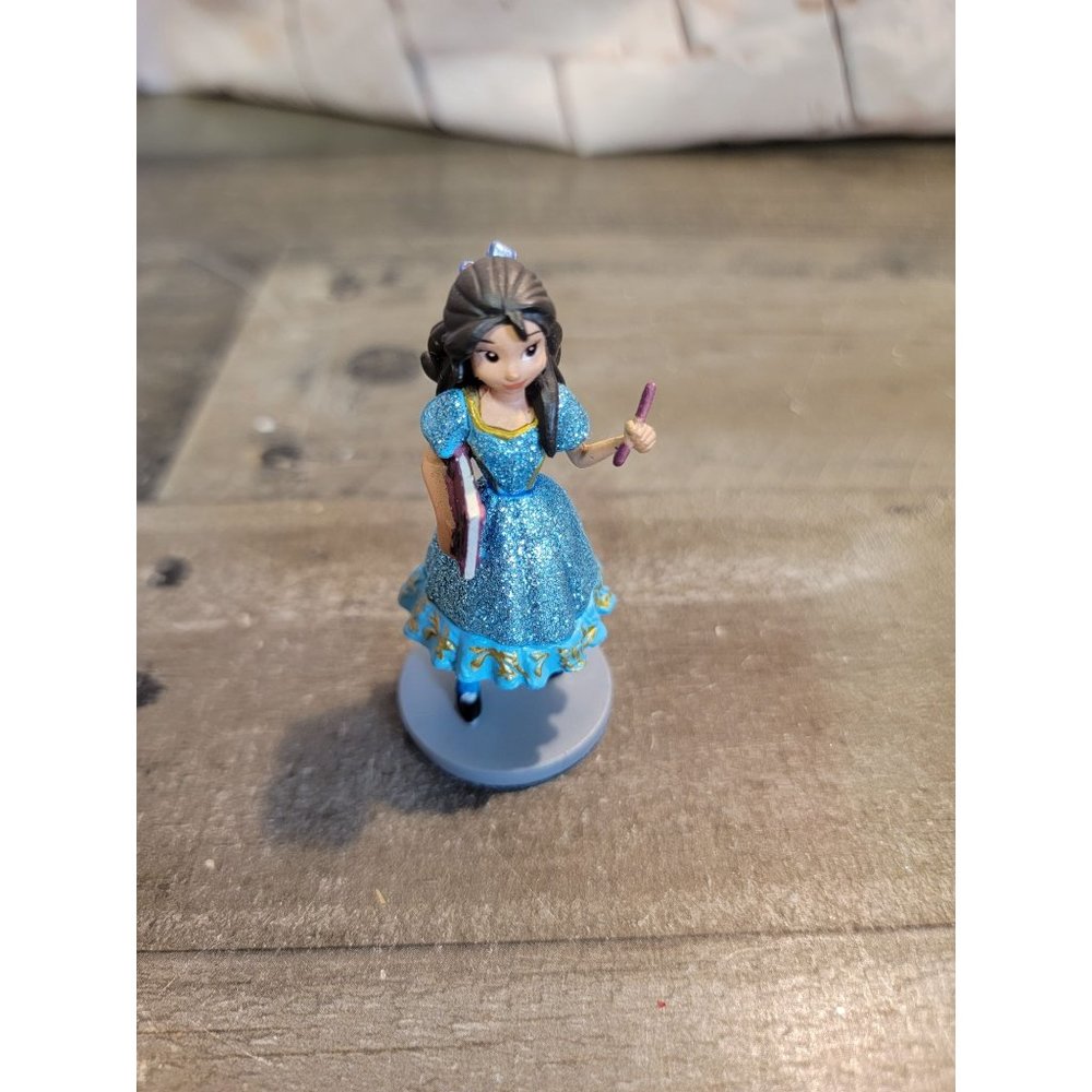 Disney girl book blue glitter dress toy figure‎